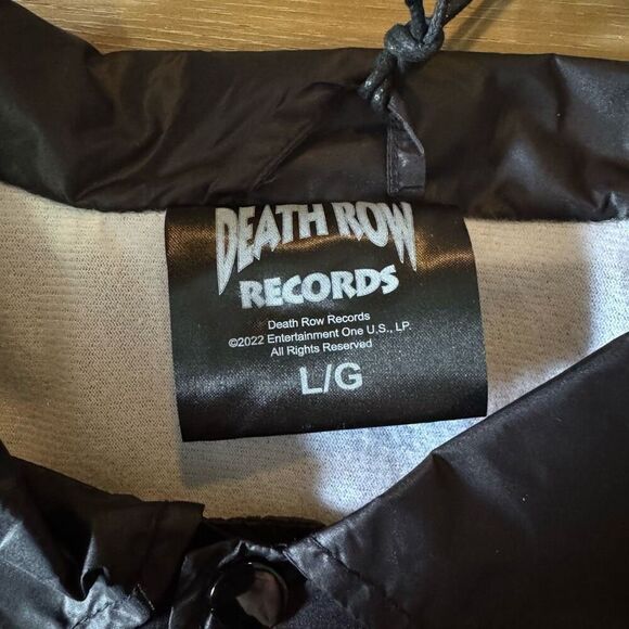 New Fashion Nova Death Row Records Bomber Black Jacket Size Large LA Hip Hop - Picture 4 of 10
